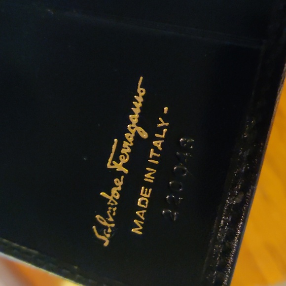 Salvatore Ferragamo Black Wallet with Gold Hardware - Picture 6 of 16